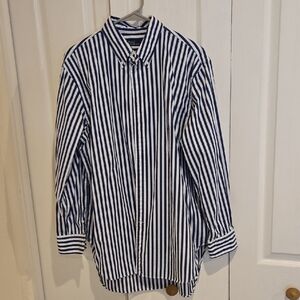 Ralph Lauren Navy and White Striped Shirt